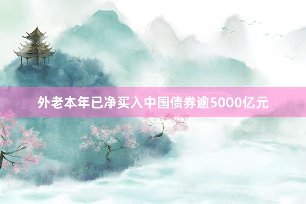 外老本年已净买入中国债券逾5000亿元