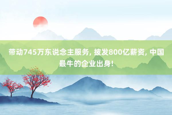 带动745万东说念主服务, 披发800亿薪资, 中国最牛的企业出身!