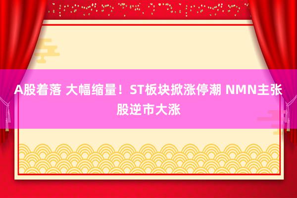 A股着落 大幅缩量！ST板块掀涨停潮 NMN主张股逆市大涨